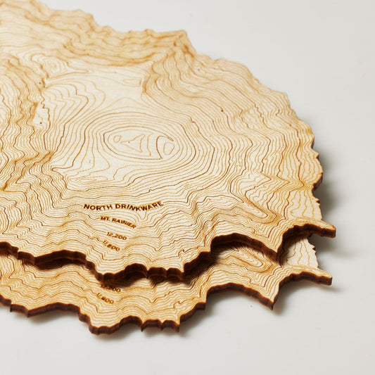 The Mt. Rainier Coaster Set (North Drinkware)