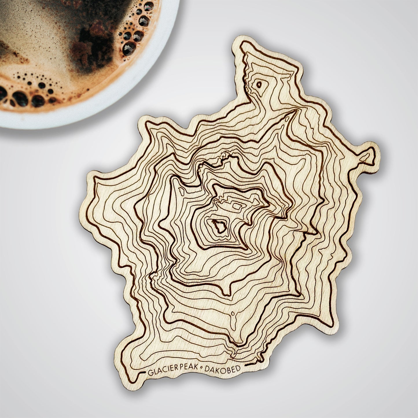 Washington Volcanoes Topography Coasters - Set of 4