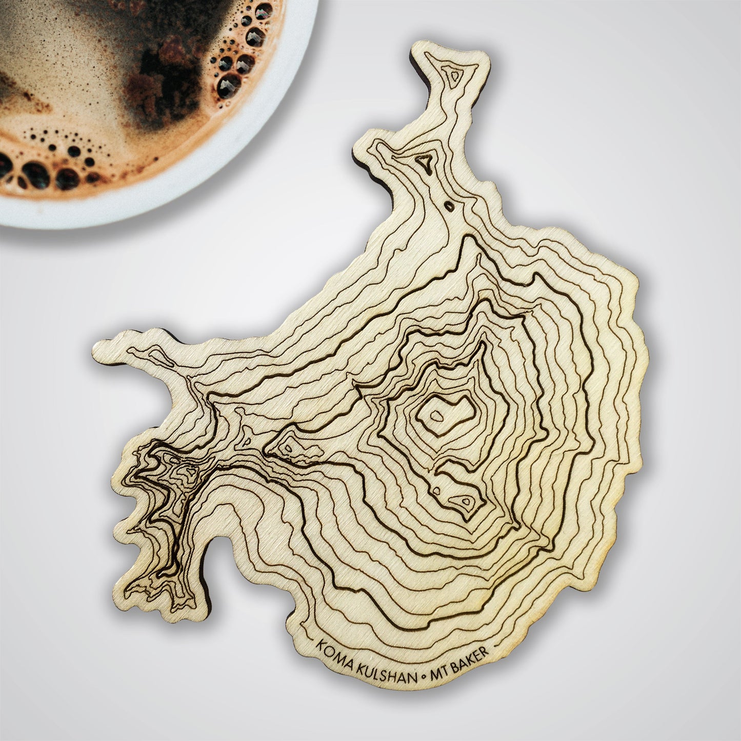 Washington Volcanoes Topography Coasters - Set of 4