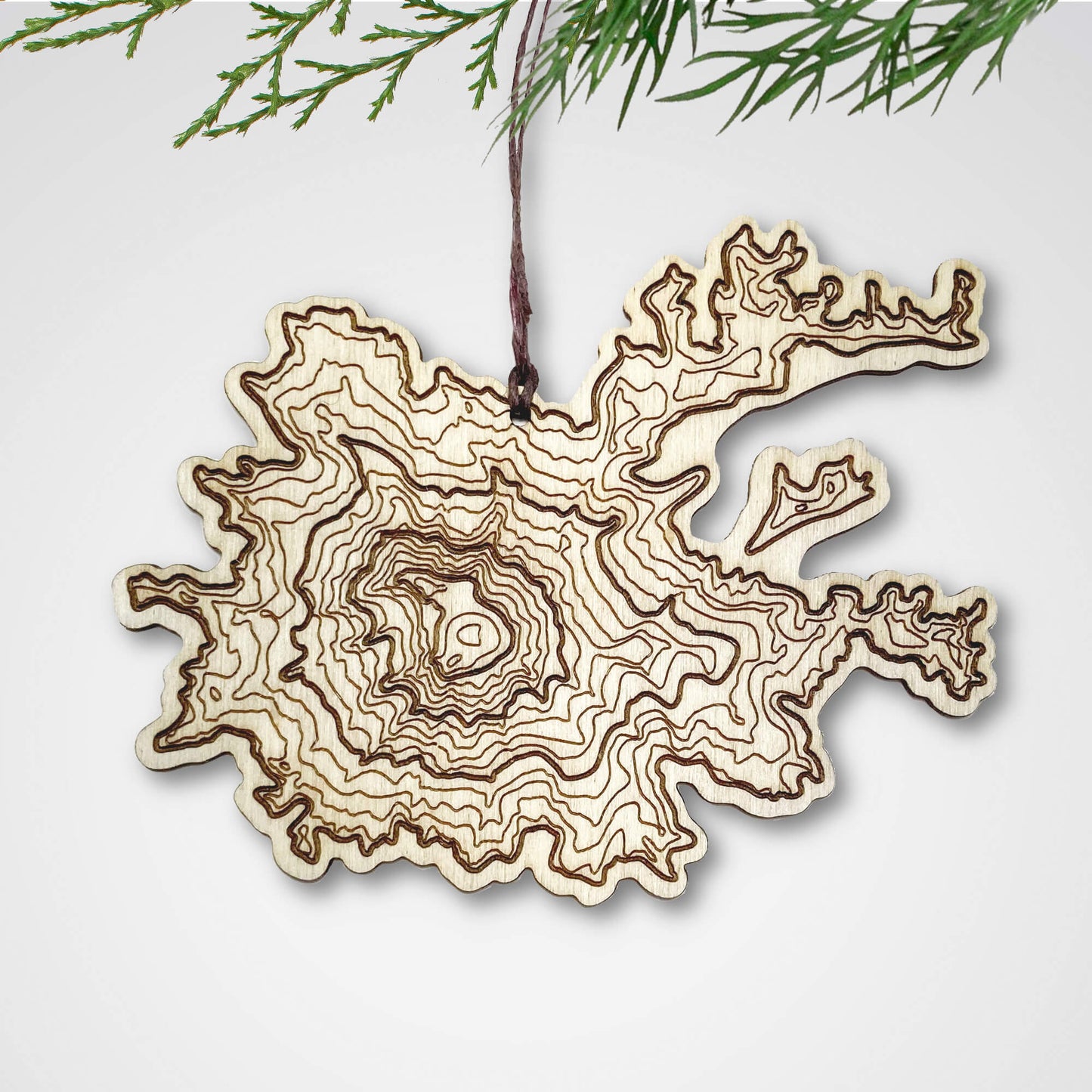 Mt Rainier Topography Ornament