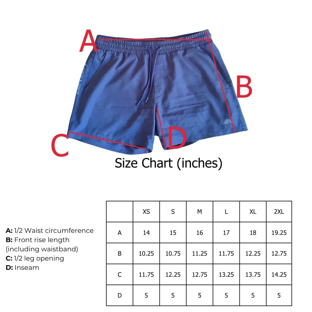 Athletic 5 Inch Recycled Shorts - Cascade Blue