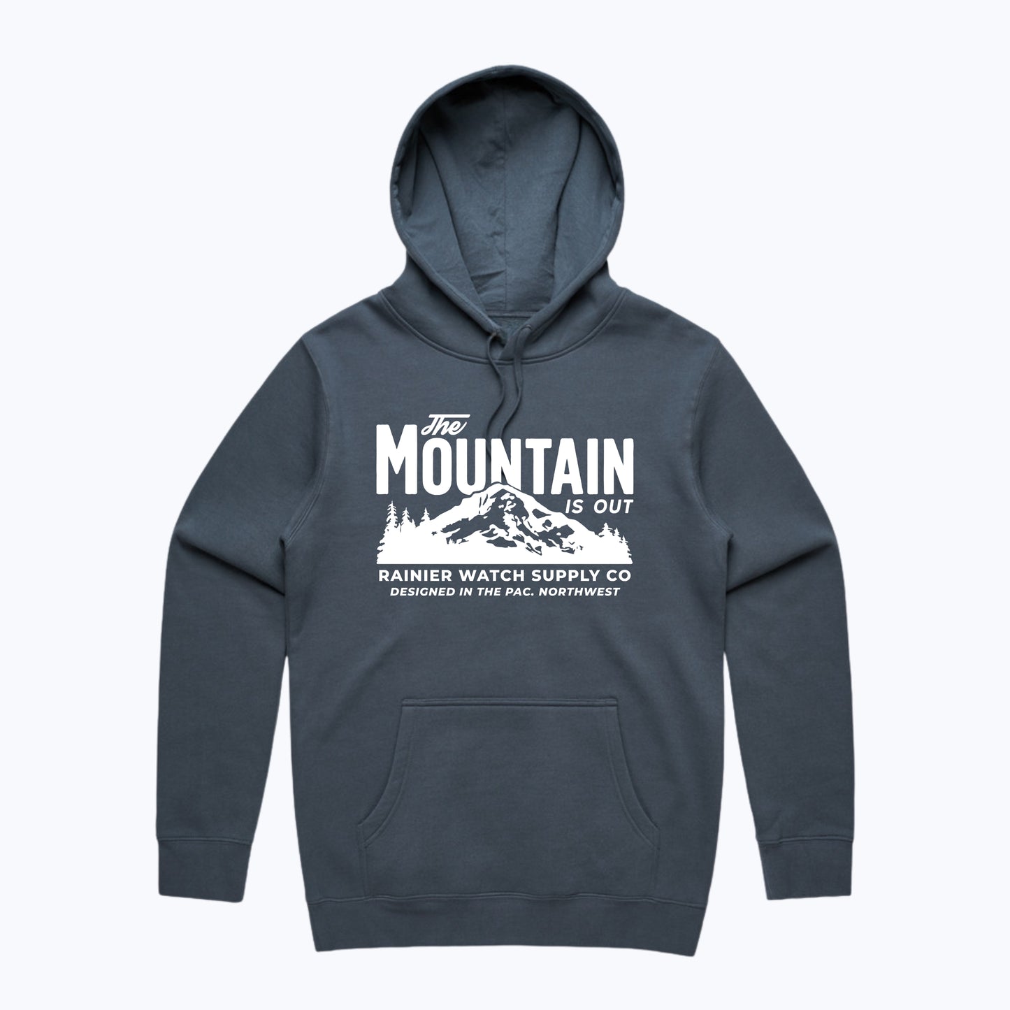 The Mountain is out Hoodie Sweatshirt - Slate Blue