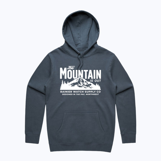 The Mountain is out Hoodie Sweatshirt - Slate Blue