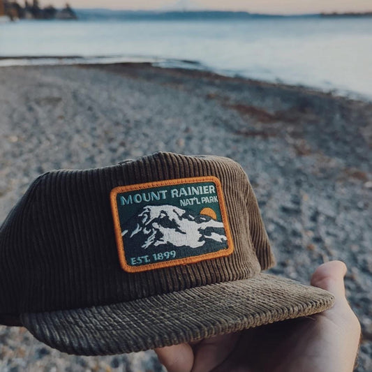 Mount Rainier National Park Est 1899 Corduroy Vintage Cap