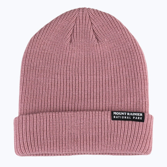 Mount Rainier National Park Recycled Beanie - Mauve