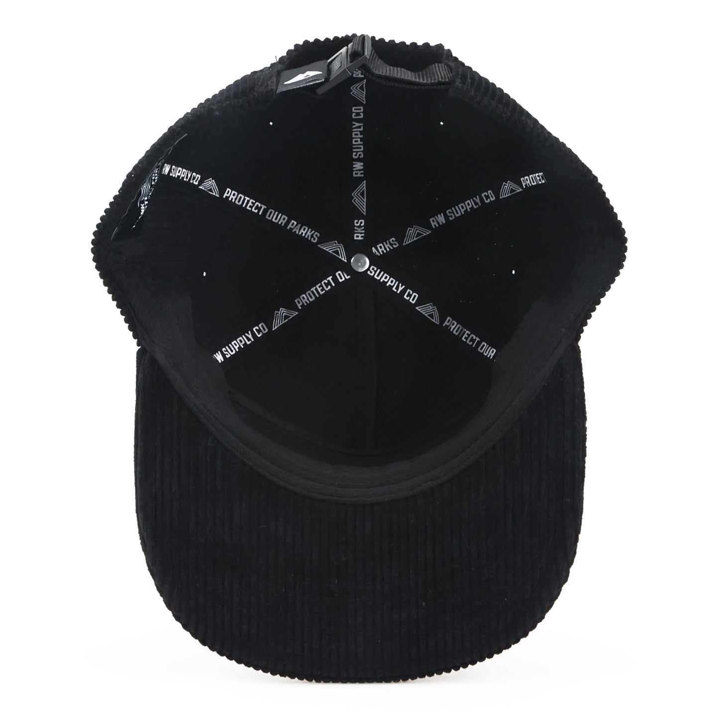 Neon Sunset Corduroy Cap - Black
