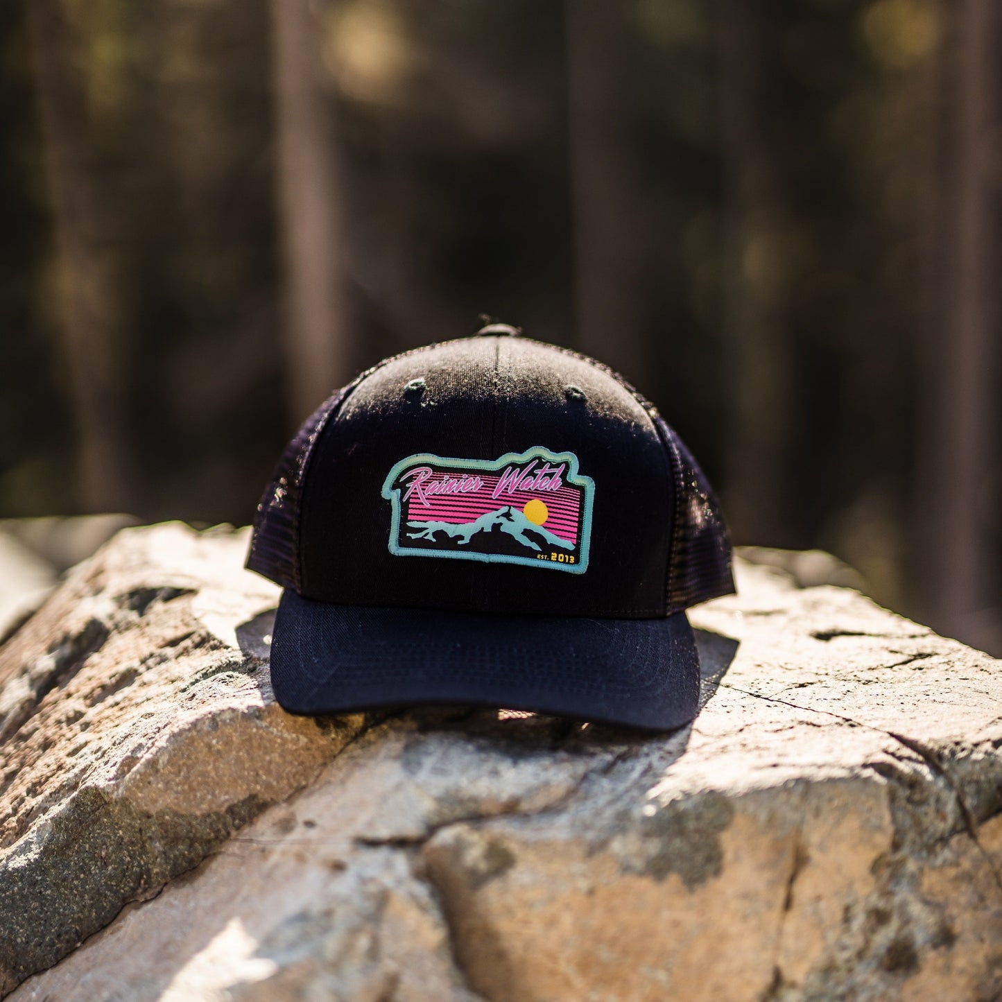 Neon Sunset 6 Panel Trucker Cap