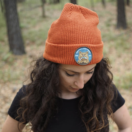 Protect Our Parks Bear Recycled Waffle Beanie