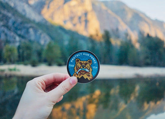 Protect Our Parks Bear Sticker