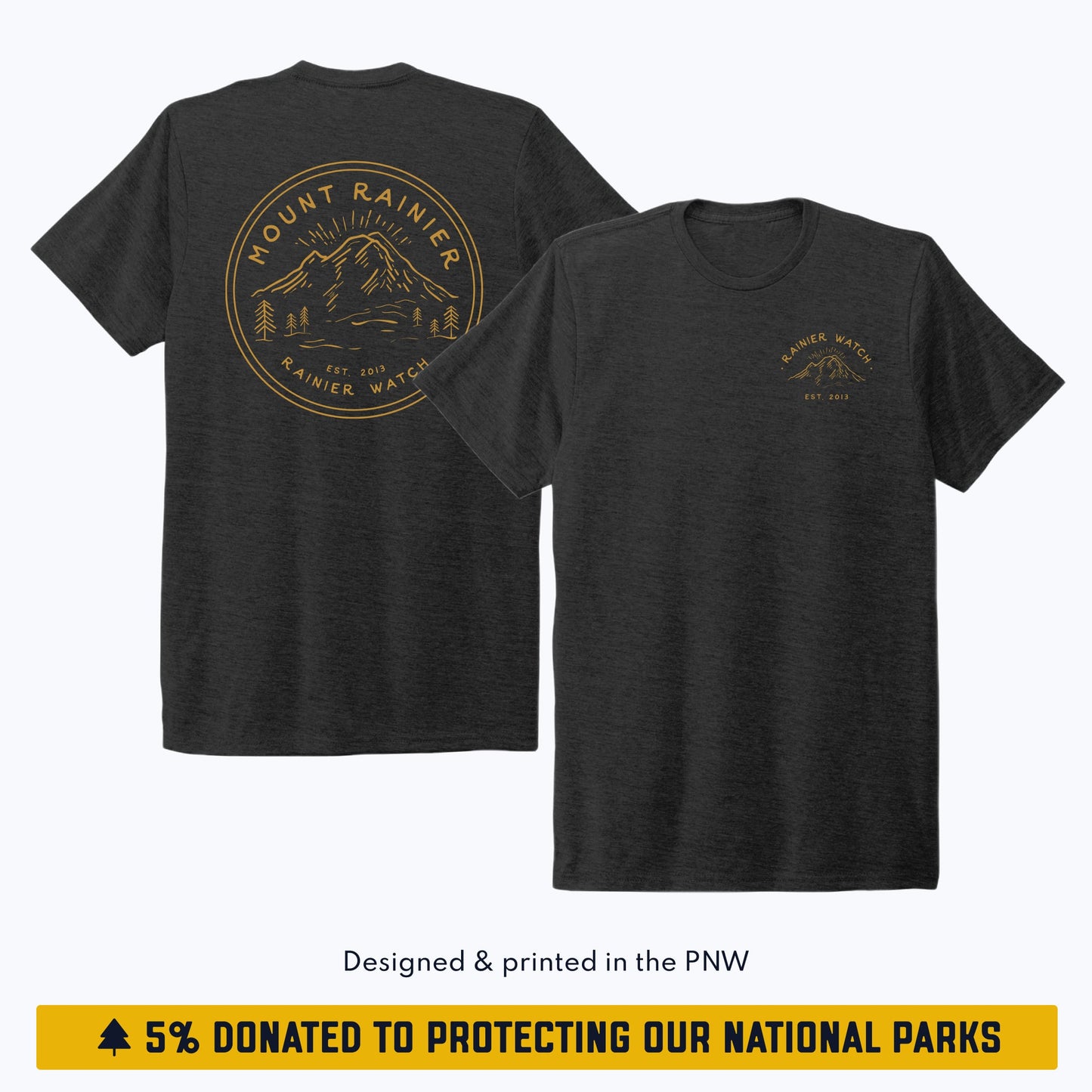 Ranger - Unisex Eco Tee - Double Sided - Heather Black