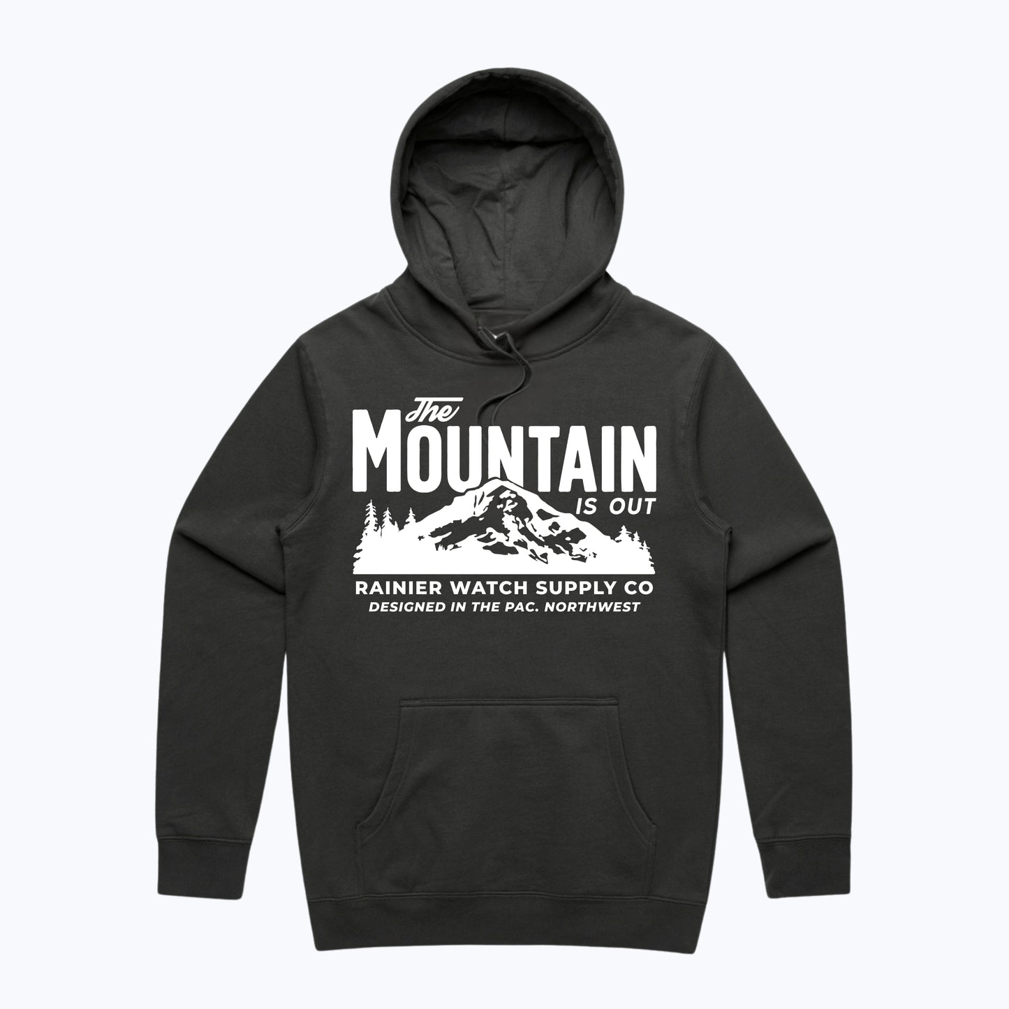 The Mountain Is Out Hoodie - Coal Black