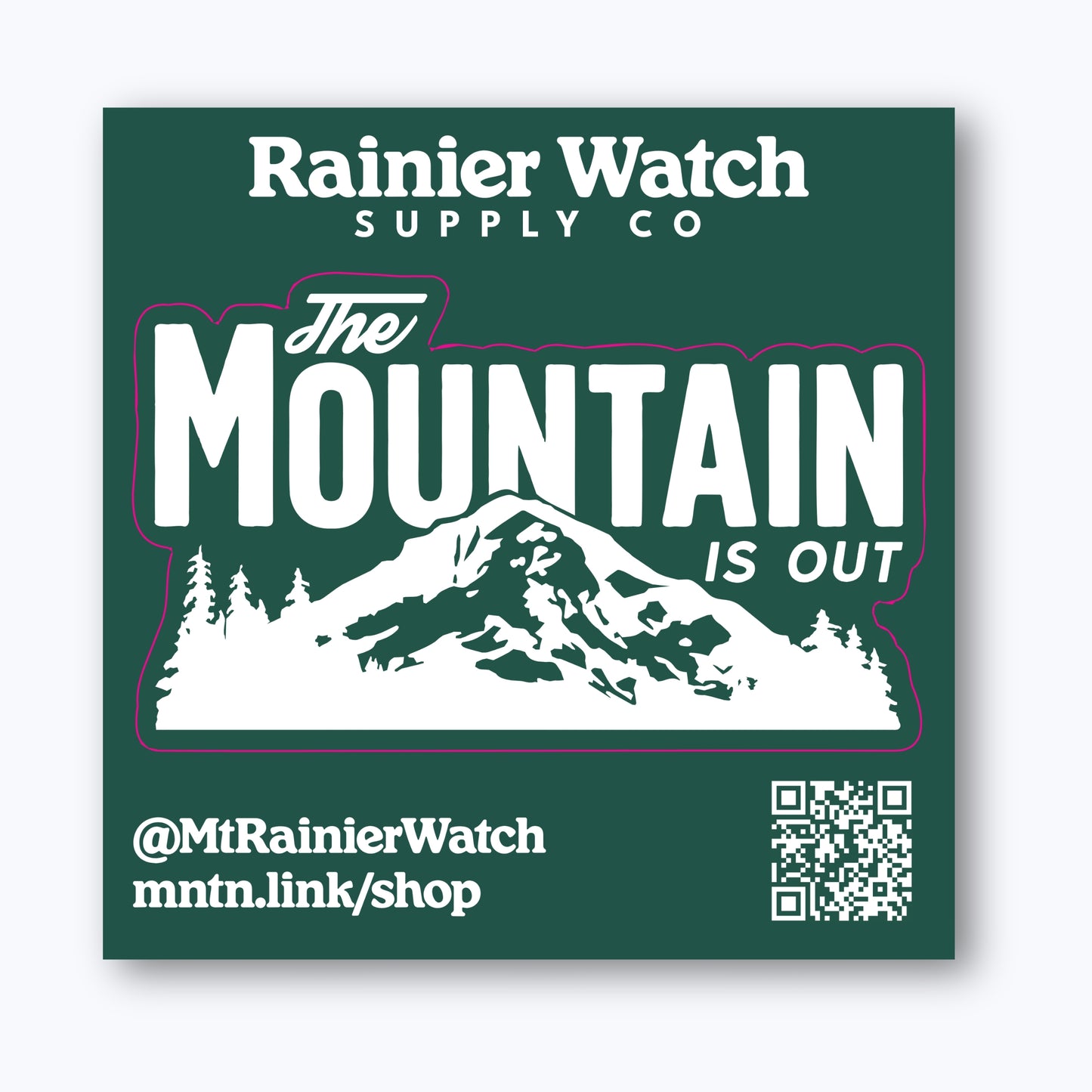 The Mountain is Out Mini Sticker