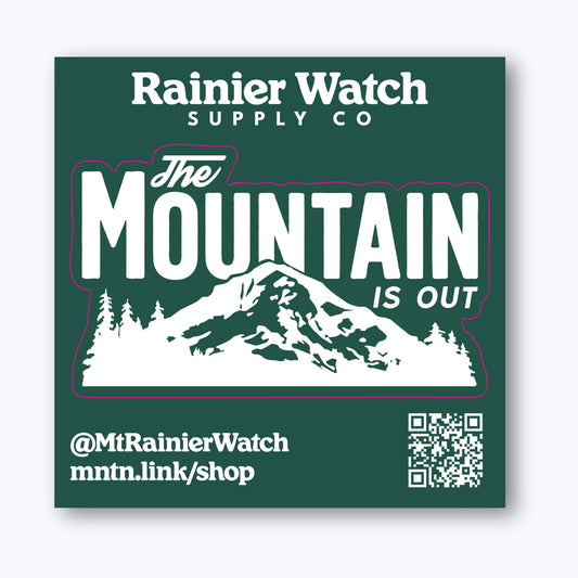 The Mountain is Out Mini Sticker