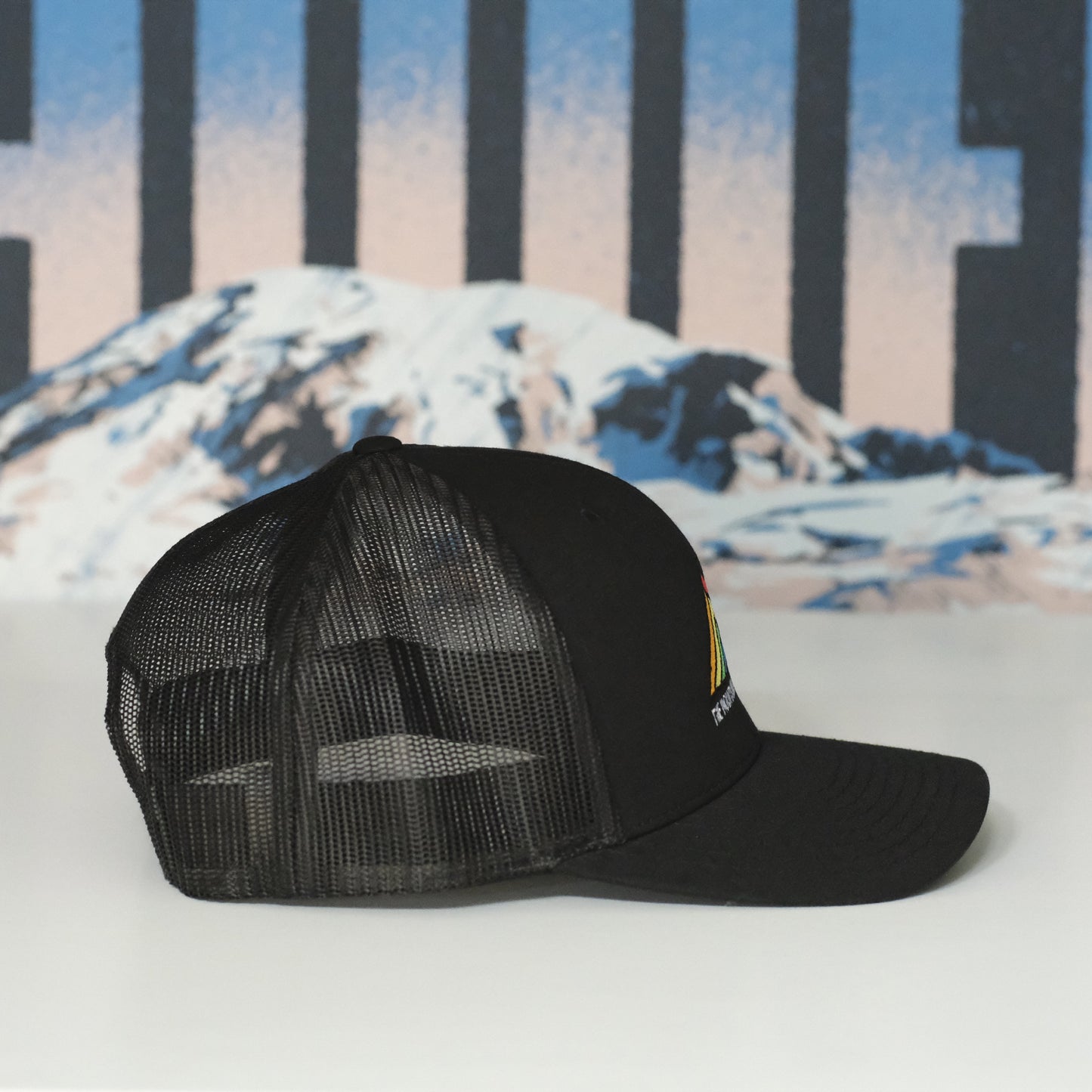 The Mountains Are For Everyone Trucker Cap | Embroidered Mesh Cap