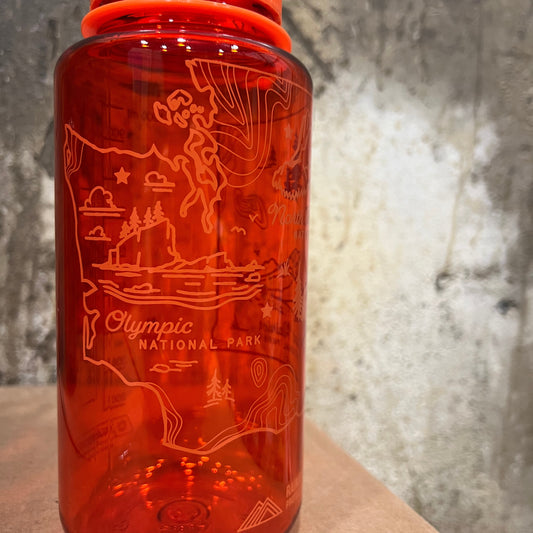 Washington National Parks - 32oz Water Bottle - All Orange