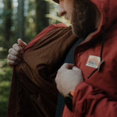 Ridgeline Micro-Puffer Quilted Hooded Jacket – Red