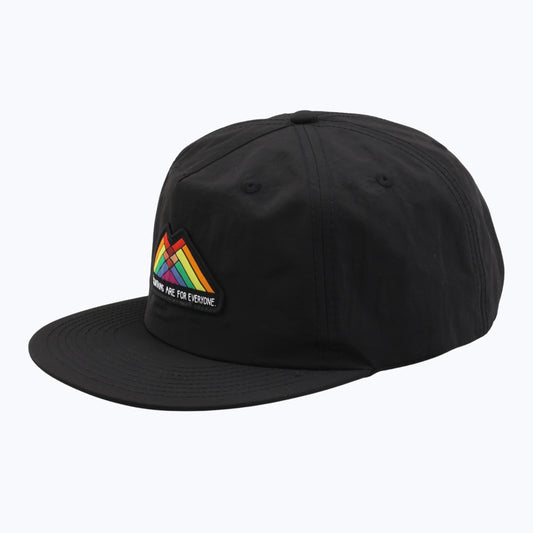 The Mountains Are For Everyone Patch Recycled Nylon Cap - Black