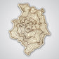Washington Volcanoes Topography Coasters - Set of 4