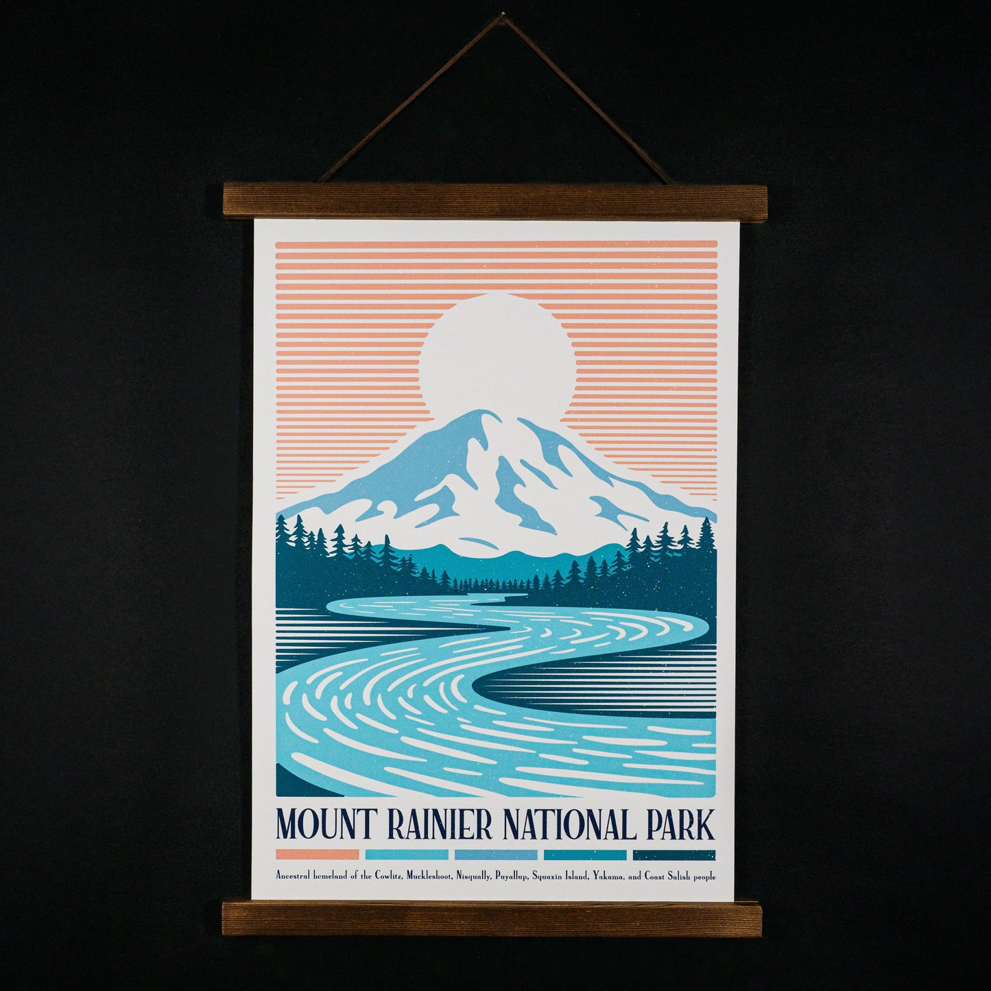 Mount Rainier National Park Print with Magnetic Wall Hanger