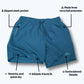 Athletic 5 Inch Recycled Shorts - Cascade Blue