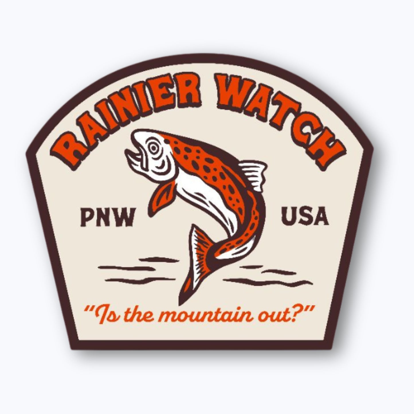 Is the Mountain Out Salmon Sticker