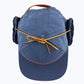 Protect Our Parks Bear 7 Panel Quilted Trapper Outdoor Cap - Navy/Orange