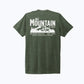 The Mountain Is Out Unisex Eco Tee - Double Sided - Heather Forest Green