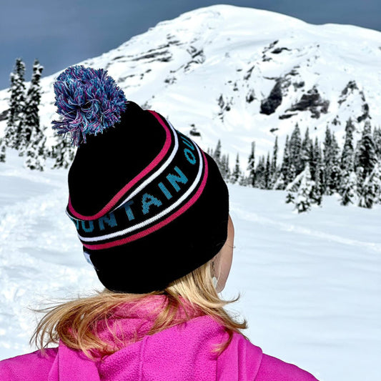 Is The Mountain Out Retro Pom Beanie