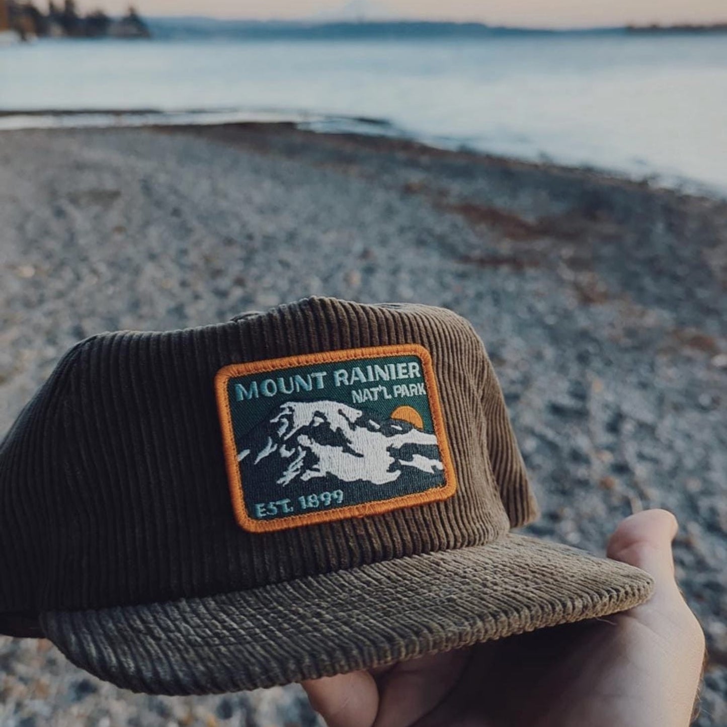 Mount Rainier National Park Est 1899 Corduroy Vintage Cap