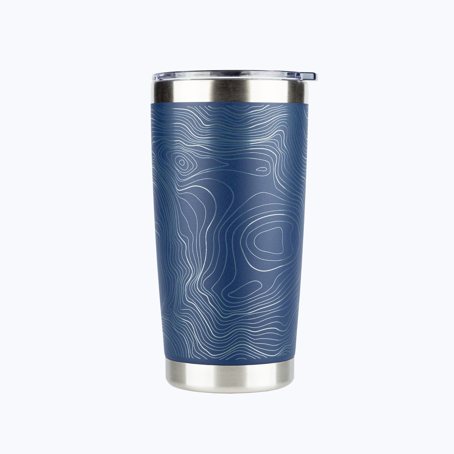 Mount Rainier National Park Topo Travel Coffee Tumbler (20oz) - Navy