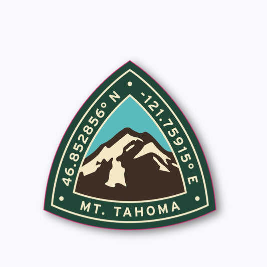 Mt Tahoma Coordinates Sticker