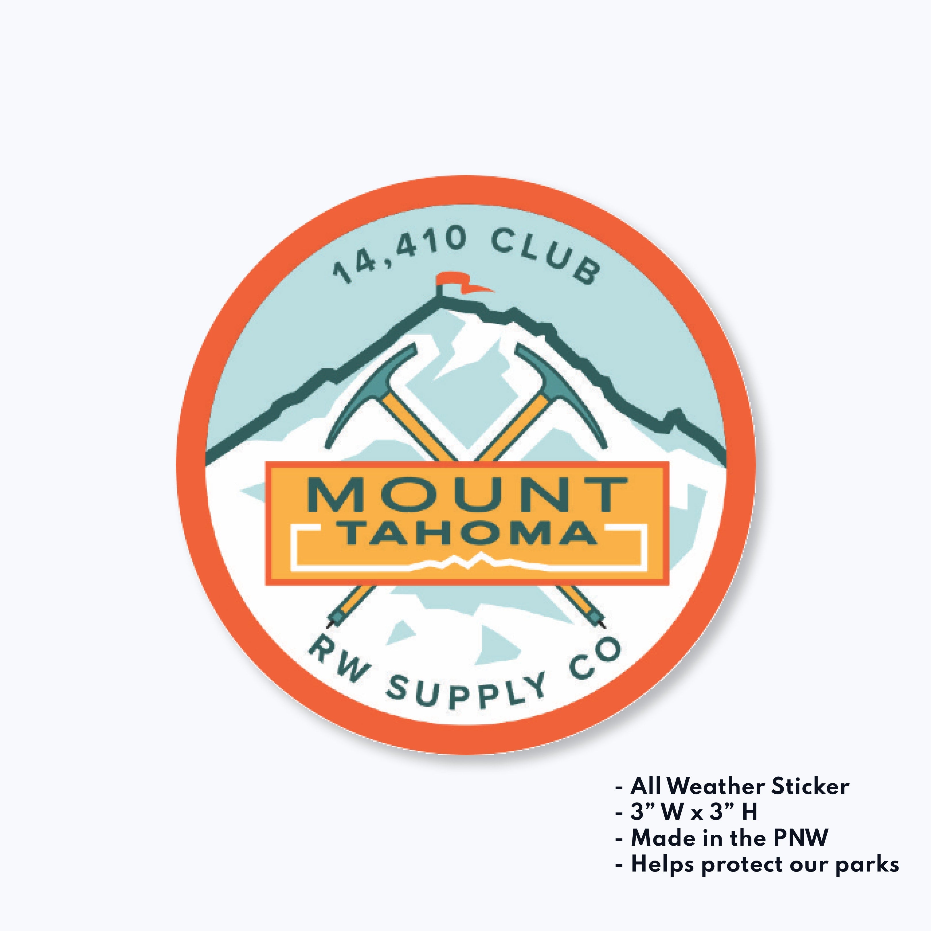 Mount Tahoma Summit 14410 Club Sticker Rainier Watch