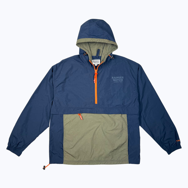 Muir Anorak Windbreaker - Topo Forest Green/Navy – Rainier Watch