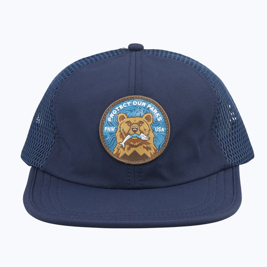 Protect Our Parks Bear Mesh Strapback Tech Cap - Navy