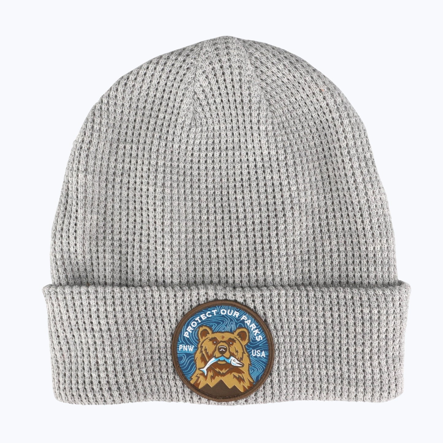 Protect Our Parks Bear Recycled Waffle Beanie