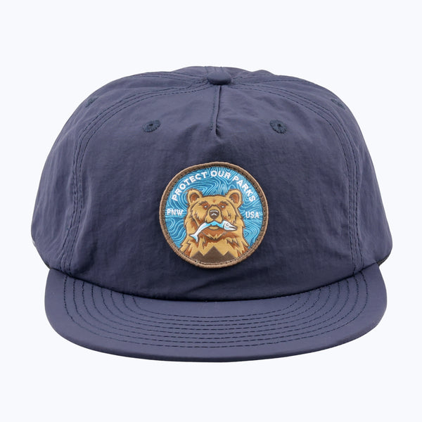 Protect Our Parks Bear Patch Nylon Snapback Cap - Navy – Rainier Watch