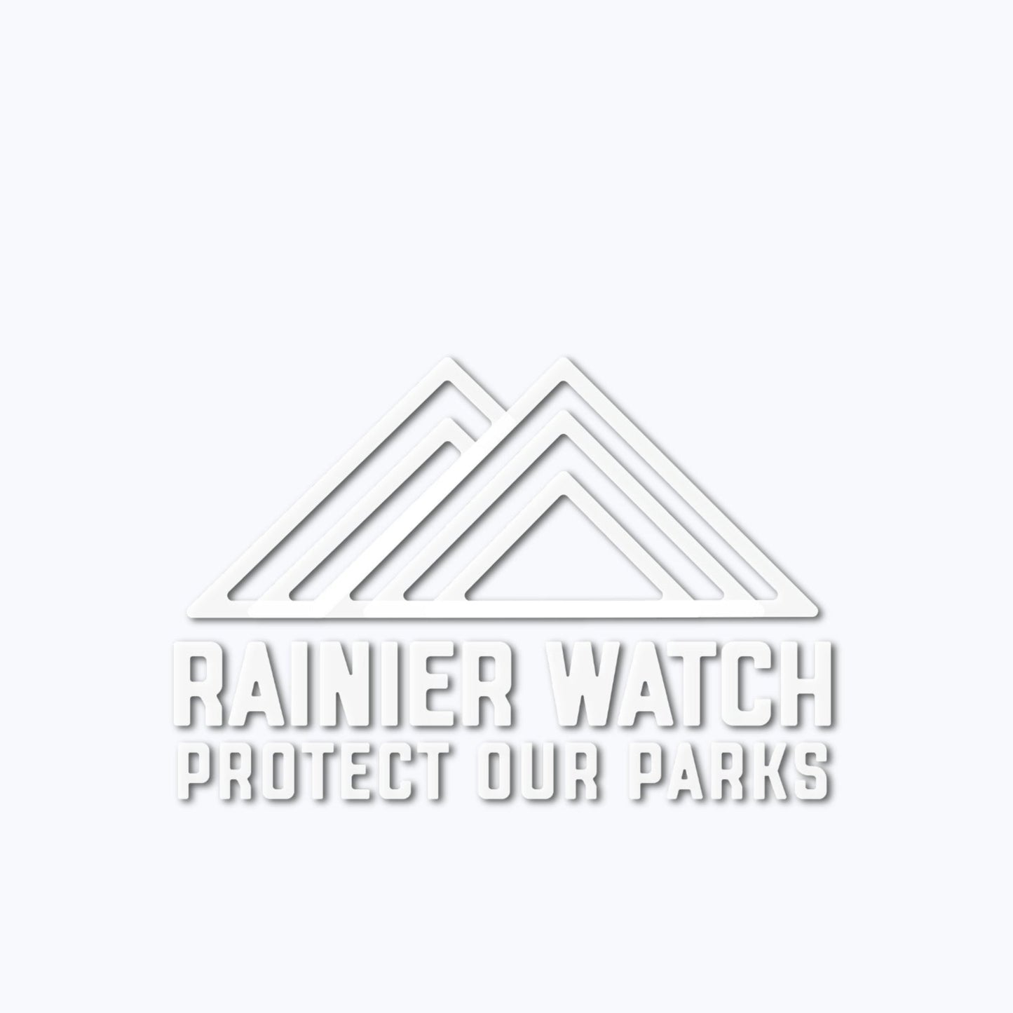 Rainier Watch Protect our Parks Logo Vinyl Decal