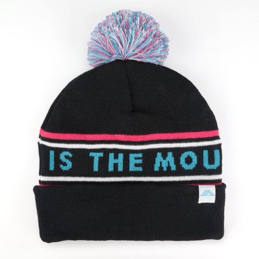 Is The Mountain Out Retro Pom Beanie