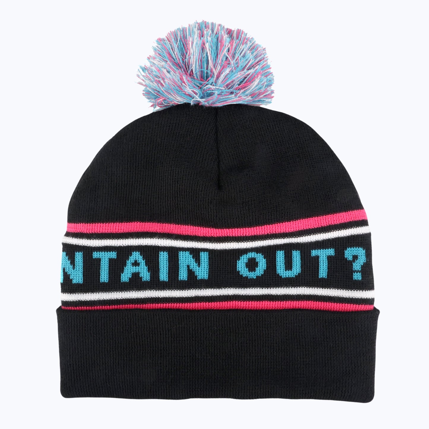 Is The Mountain Out Retro Pom Beanie