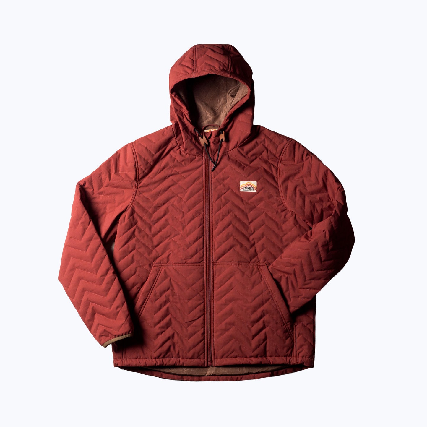 Ridgeline Quilted Hooded Jacket – Red