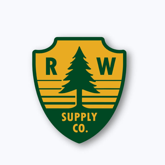 RW Supply Co Vintage Tree Badge Sticker