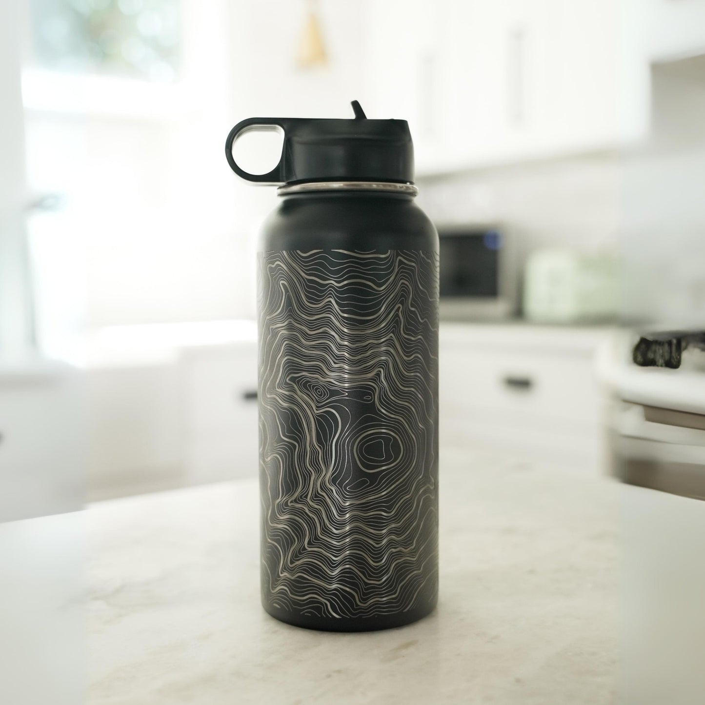 Tahoma Mount Rainier Topo Water Bottle