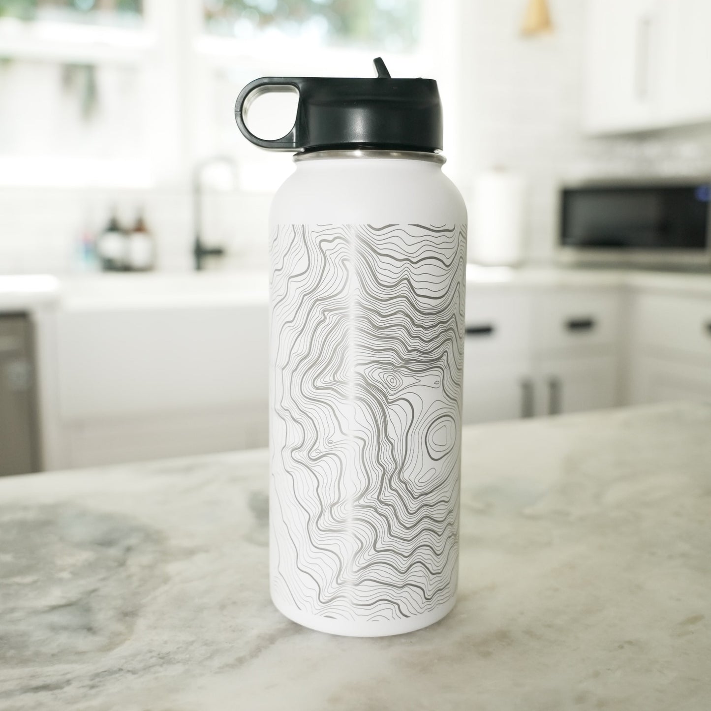 Tahoma Mount Rainier Topo Water Bottle