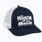 The Mountain Is Out Rope Trucker Snapback Cap - Navy/White