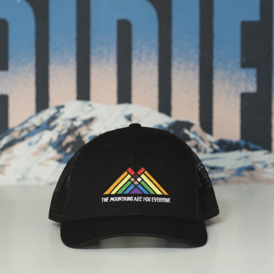 The Mountains Are For Everyone Trucker Cap | Embroidered Mesh Cap