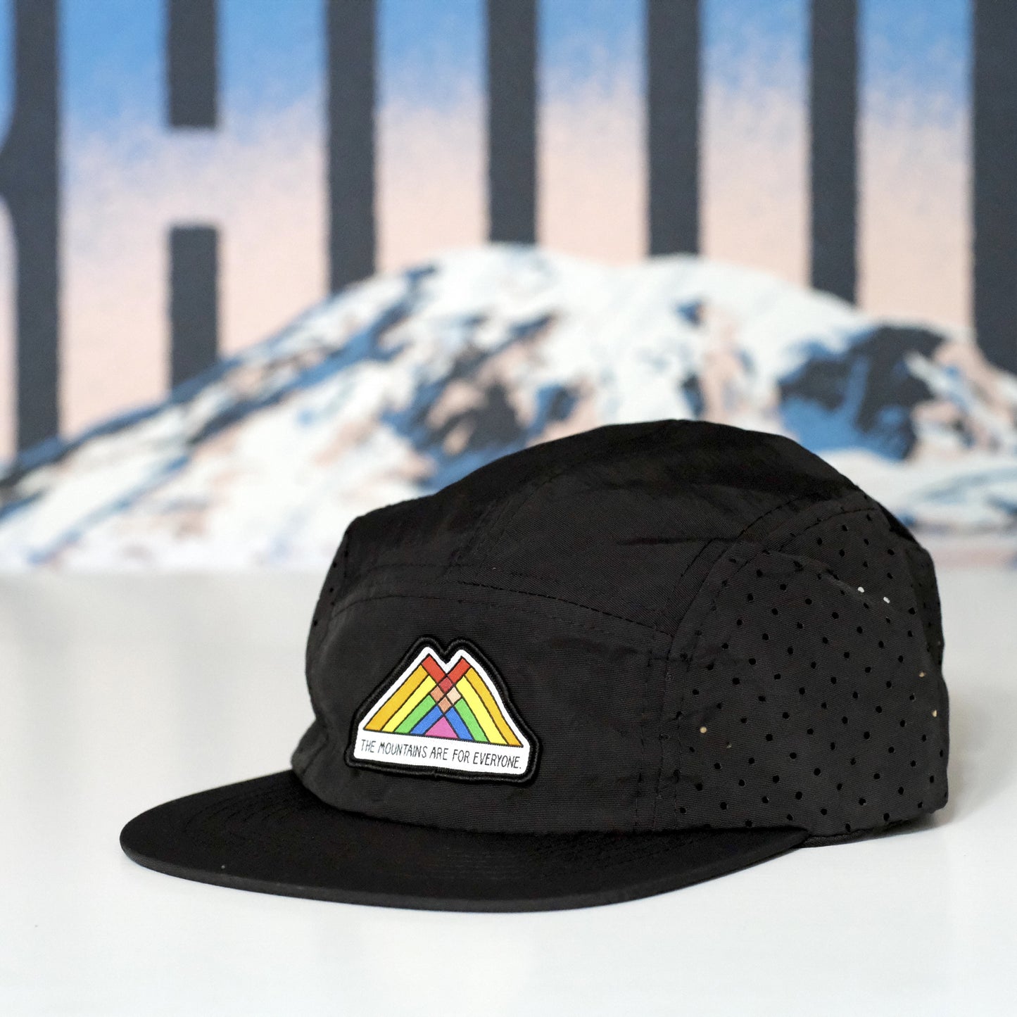 The Mountains Are For Everyone Running 5 Panel Patch Cap