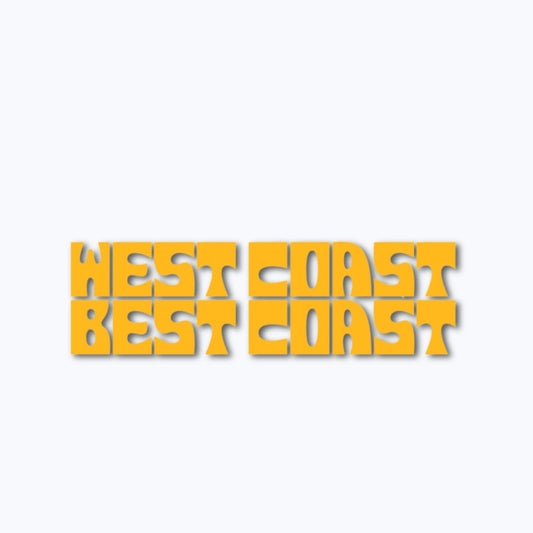 West Coast Best Coast Vinyl Decal