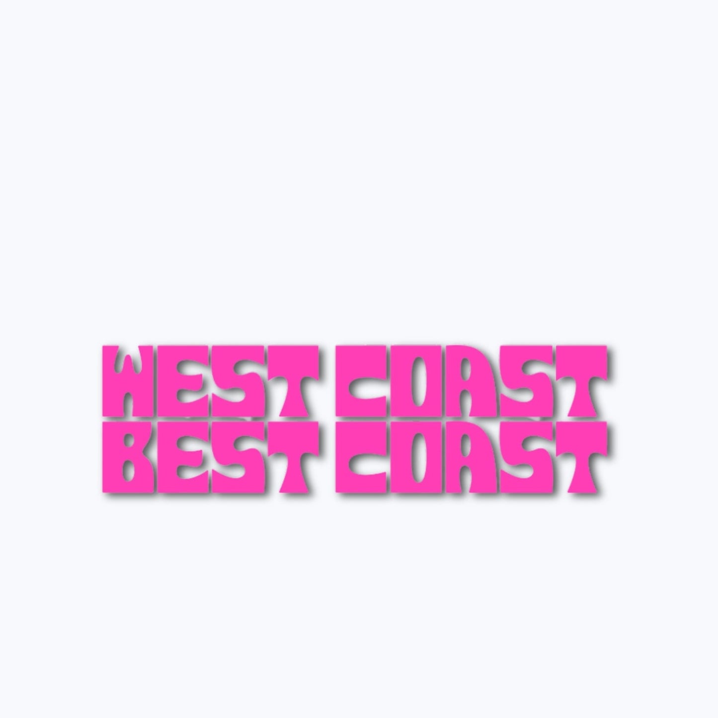 West Coast Best Coast Vinyl Decal