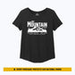 The Mountain Is Out Womens Eco Tee - Heather Black - Relaxed, Scoop Neck