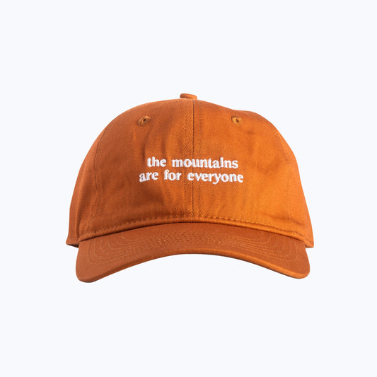 The Mountains Are For Everyone Dad Hat (Rust) - Embroidered Text Cap